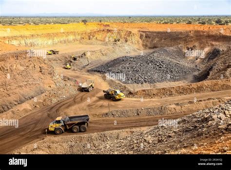 Open Pit Manganese Mining And Equipment Stock Photo Alamy