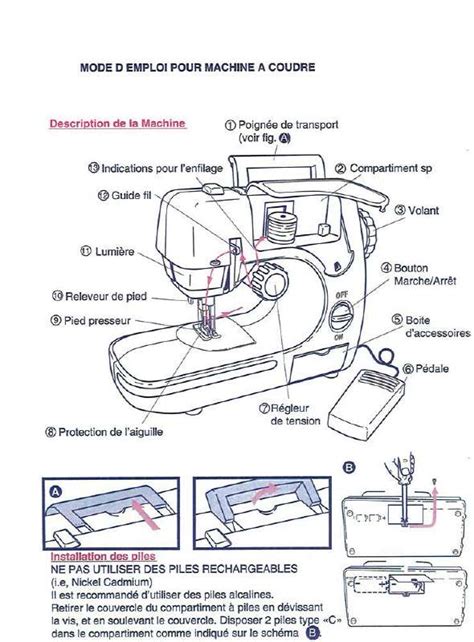 Schema Machine A Coudre