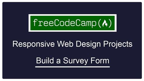 Freecodecamp Responsive Web Design Projects Build A Survey Form