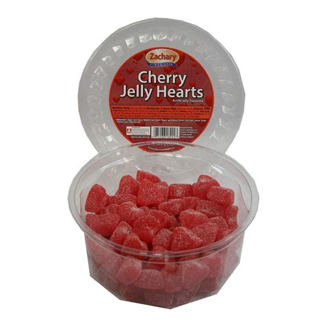 Zachary Cherry Jelly Heart Candy 24 Oz Tub