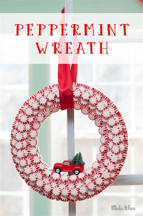 Holiday Peppermint Wreath Make It Fun Blog