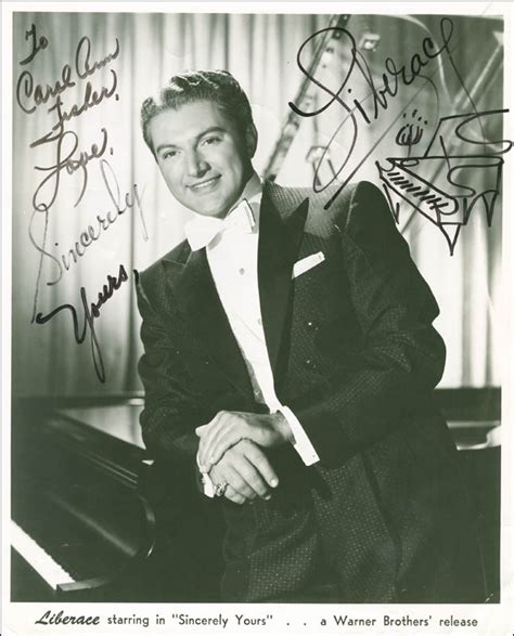 Liberace Autographed Inscribed Photograph Historyforsale Item 288005