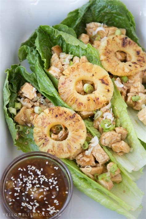 Teriyaki Chicken Lettuce Wraps Yellow Bliss Road