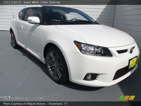 Super White 2013 Scion Tc Dark Charcoal Interior