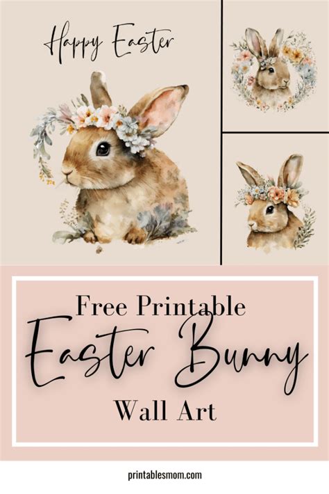 Easter Bunny Wall Art Printables