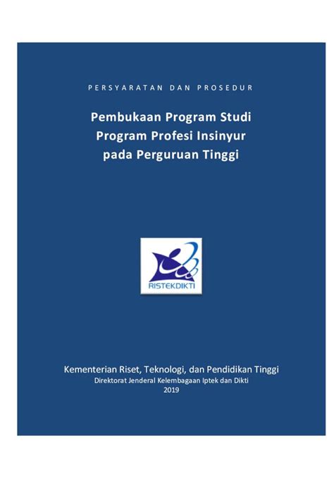 Pdf Pembukaan Program Studi Program Profesi Insinyur Pada