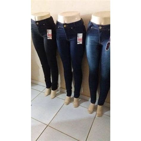 Kit 3 Calça Jeans Feminina Cintura Alta Hot Pant no Shoptime