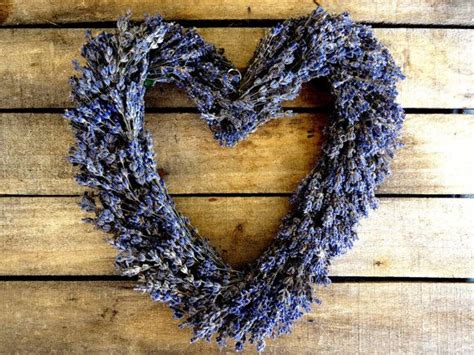 Dried Lavender And Larkspur Heart Wreath Wedding Decoration Etsy Heart Wreath Wedding Heart