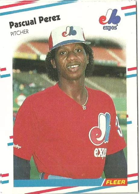 Pascual Perez Montr Al Expos Fleer Neuf Mt Eur