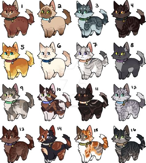 Cat Adoptables Open By Dragonwarriorcat On Deviantart