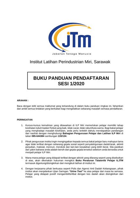 Pdf Institut Latihan Perindustrian Miri Sarawak Buku Panduan Apps