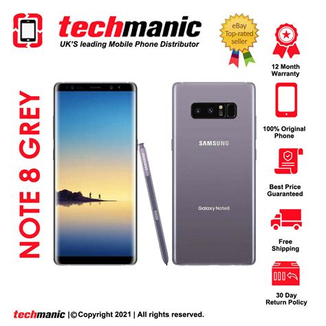 Samsung Galaxy Note 8 SM N950 64GB Orchid Gray Unlocked