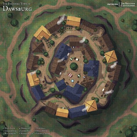 Remastered One Of My Older Dnd Maps Feel Free To Use Dawsburg In Your