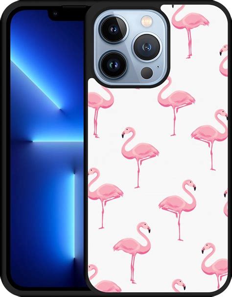 IPhone 13 Pro Hoesje Design Op Glas Flamingo Designed By Cazy