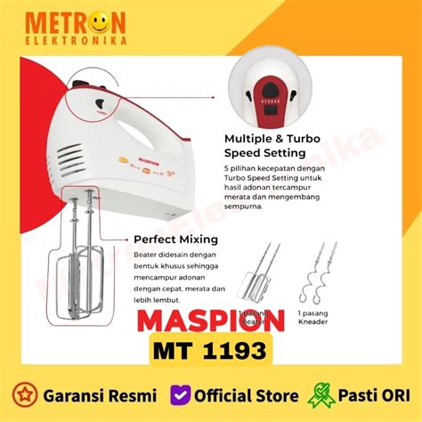 Jual Maspion Mt Hand Mixer Tangan With Turbo Shopee Indonesia