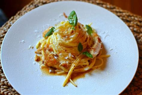 Pâtes au citron pasta al limone au poulet grillé