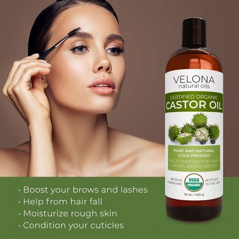 Velona Usda Certified Organic Castor Oil 2 Fl Oz 1 Gallon Eyelashes