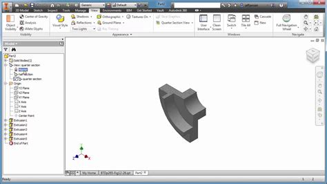 Inventor Tutorial Section Views In Parts And Assemblies Of Youtube