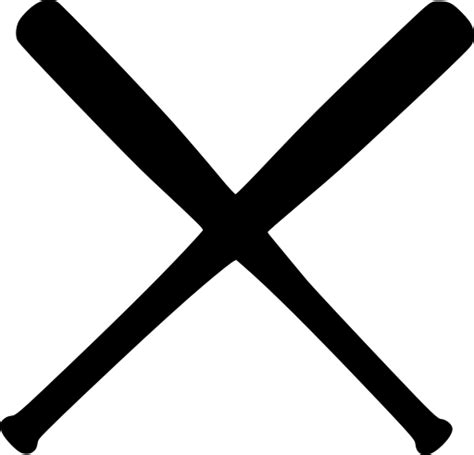 Crossed Baseball Bats Clip Art Library