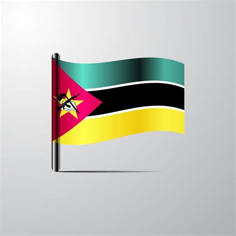 Mozambique Waving Shiny Flag Design Vector 14217063 Vector Art At Vecteezy