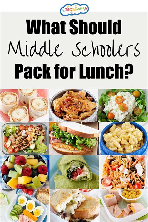 Middle School Lunch Ideas that Pack Well | MOMables