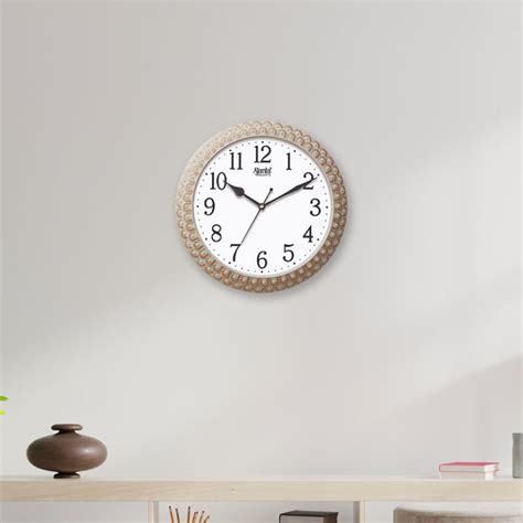 White Designer Sweep Second Clock Orpat