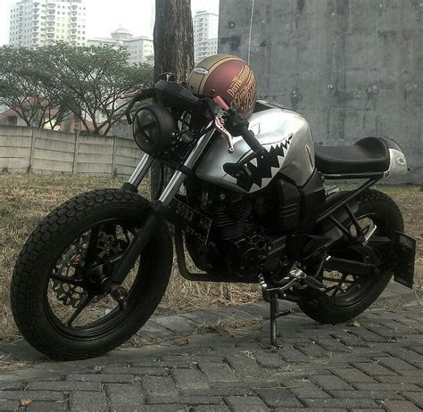 Yamaha Byson Custom Caferacer Sepeda Motor Modifikasi Sepeda Sepeda