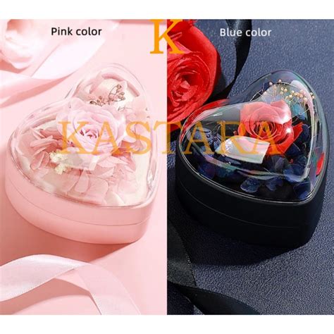 Jual Kotak Cincin Bentuk Hati Love Dengan Bunga Mawar Box Model Rose