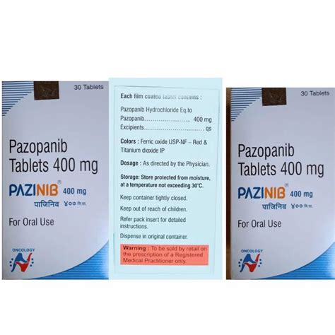 Pazinib 400mg Tablet At Rs 3500 Bottle Pazopanib Tablets In New Delhi