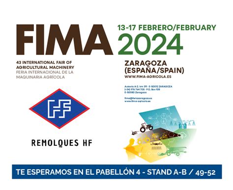 Fima Remolques Hf Estar Presente En La Feria Internacional De