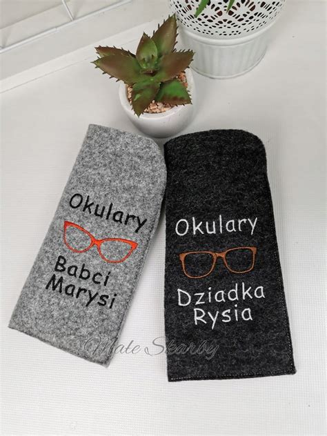 Filcowe Etui na okulary dzień babci dziadka imię 10088813411 Allegro pl