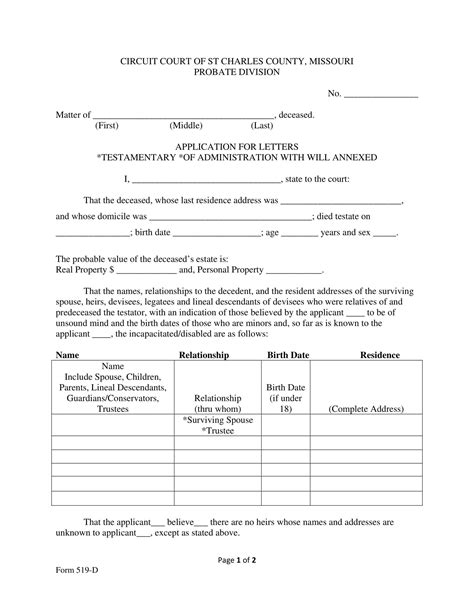 Free Printable Letter Of Testamentary Templates PDF Sample