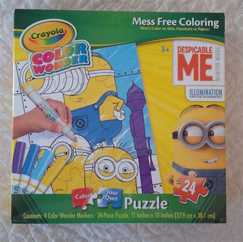 Cardinal Industries Minions Crayola Color Wonder Jigsaw Puzzle 24