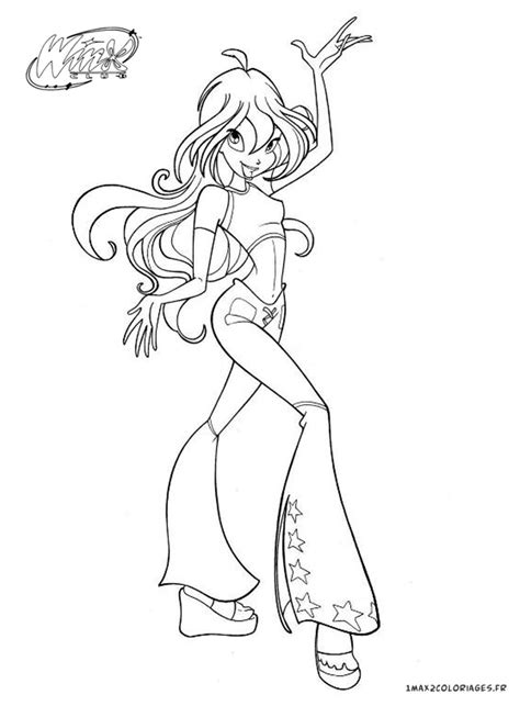 Coloriage Winx club Très jolie Winx stella à colorier a imprimer