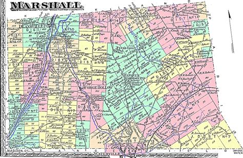 Early Maps Of Marshall Town Oneida County New York State