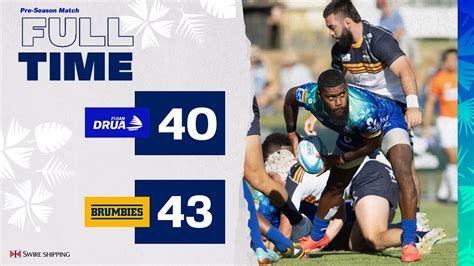 Fijian Drua Vs Brumbies Trial Match 1 Highlights YouTube