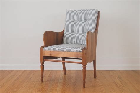 Vintage Ticking Stripe Chair Homestead Seattle