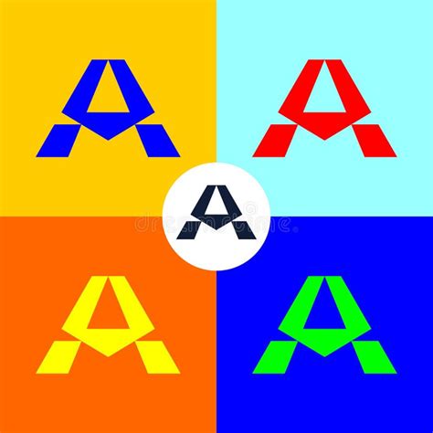 A Shape Logo Design Letter Graphics And Stock Icons Stock