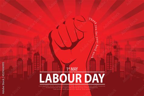 Vetor Do Stock International Labour Day Vector Poster Happy Labour