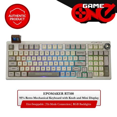 Epomaker RT100 95 Retro PBT Hot Swappable Mechanical Keyboard With