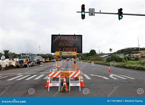 Pahoa, Hawaii, United States, June 5 2018: because of a Volcanic Eruption of the Volcano Kilauea ...