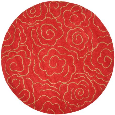 Safavieh Soho Red 8 Ft X 8 Ft Round Area Rug Soh812a 8r The Home Depot