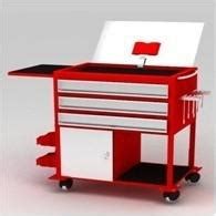 Rectangular Metal 6 Drawer Tool Trolley For Industrial D G T