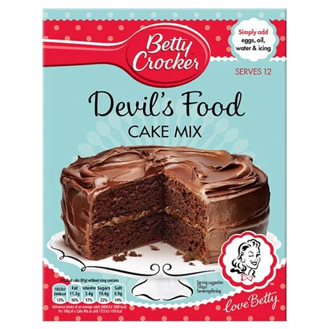 Ocado Betty Crocker Super Moist Devils Food Cake Mix 500gproduct Information