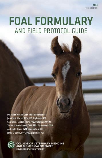 CVMBS Equine Reproduction Laboratory Store Foal Formulary And Field