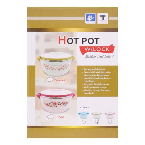 Purchase Happy Ware Hot Pot With Lock X X Cm Ml White Su Online At Special Price