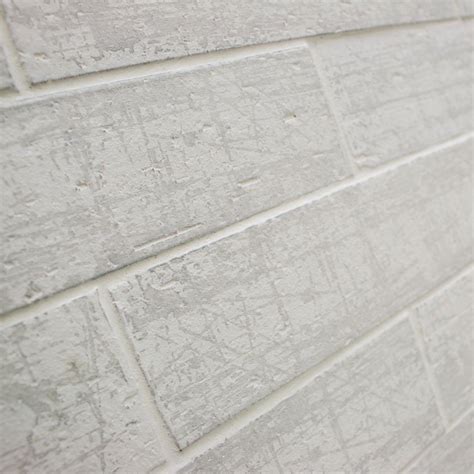 Urban Brick Vintage White Clay Brick Look 3x10 Ceramic Subway Wall Tile