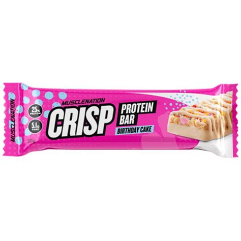 Buy Muscle Nation Crisp Protein Bar Birthday Cake 50g Online At Chemist