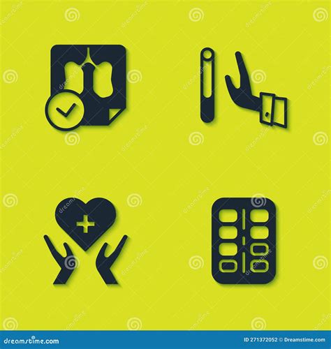 Set Lungs X-ray Diagnostics, Nicotine Gum In Blister Pack, Heart With ...