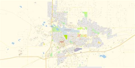 Cheyenne Pdf Map Vector Exact City Plan Wyoming Detailed Street Map